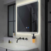 Espejo LED Cuadrado | Botones táctiles | Función antivaho | Luz blanca neutra - Reyze Seria Edge Model 8